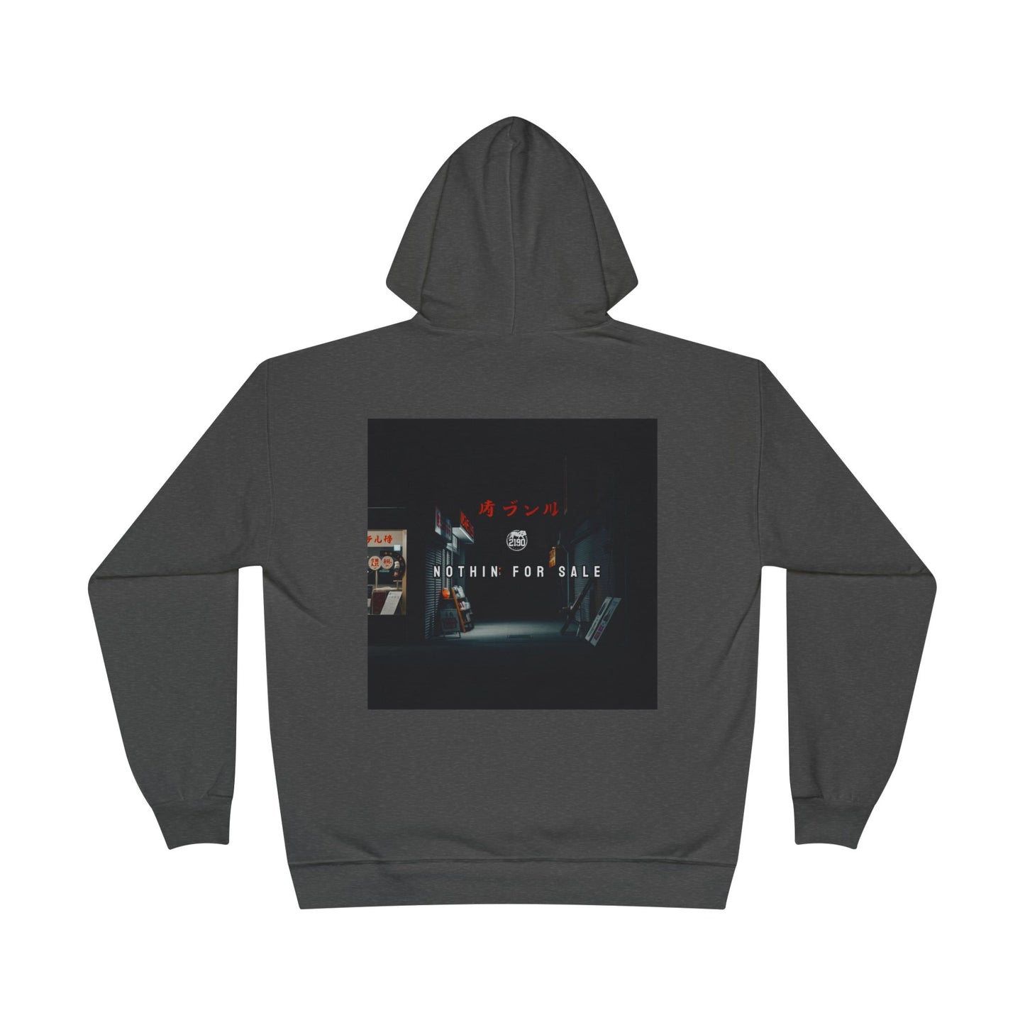 Unisex Eco-Friendly Hoodie with 2190 Music 'Nothin for Sale' Graphic - Comfortable & Stylish for Everyday Wear
