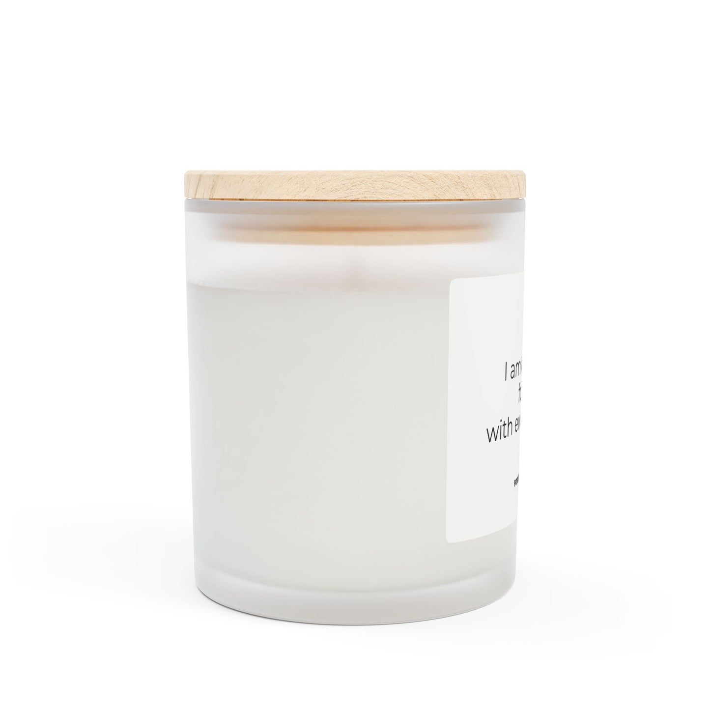 I am attracting fortune with every thought. Frosted Glass Candle - 11oz - Perfect Gift for Mindfulness and Self-Care