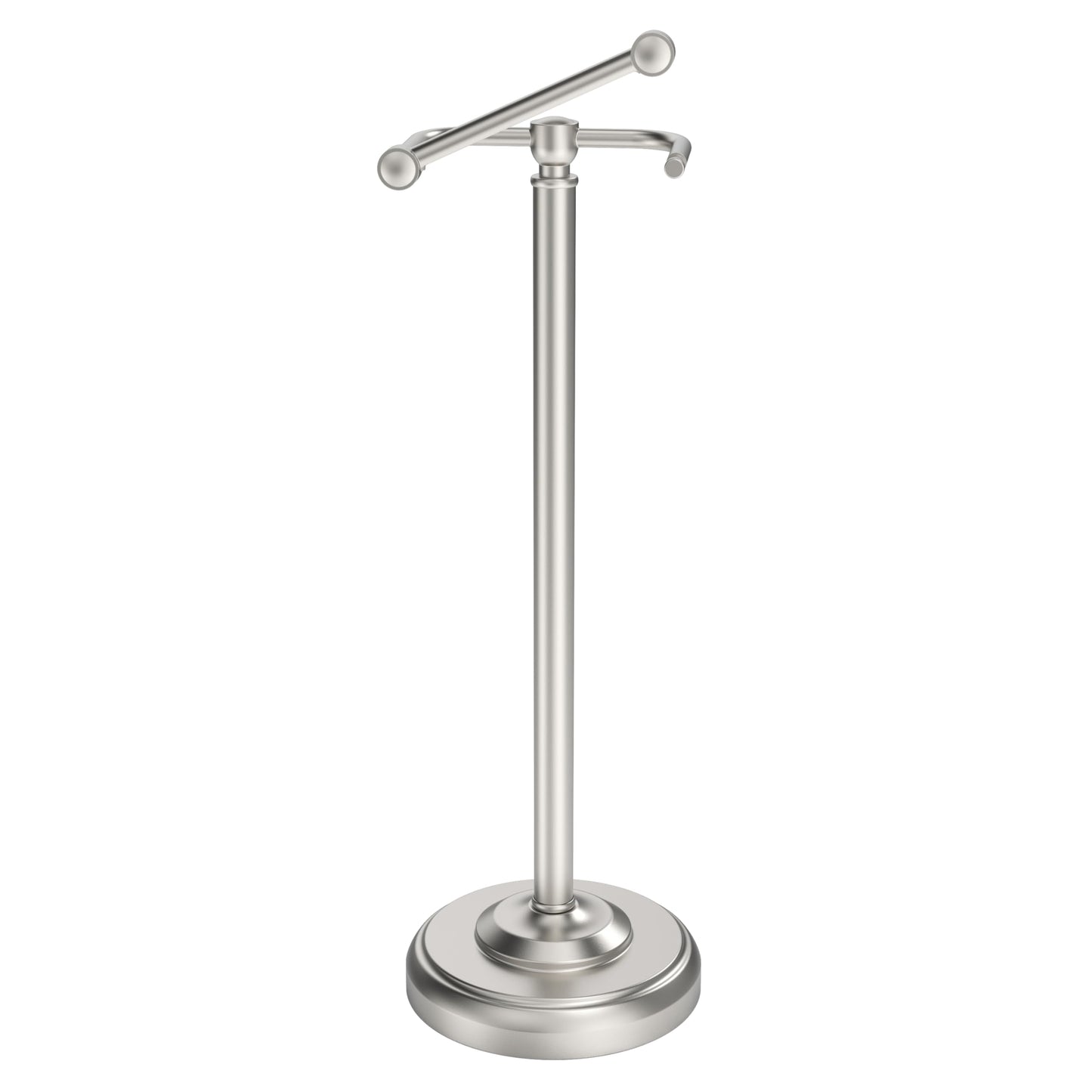 Toilet Paper Holder Stand, Brushed Nickel Toilet Paper Holder Free Standing, Post Pivoting Design & Stable Weighted Base SUS304 Stainless Steel for Bathroom(Mega Roll)