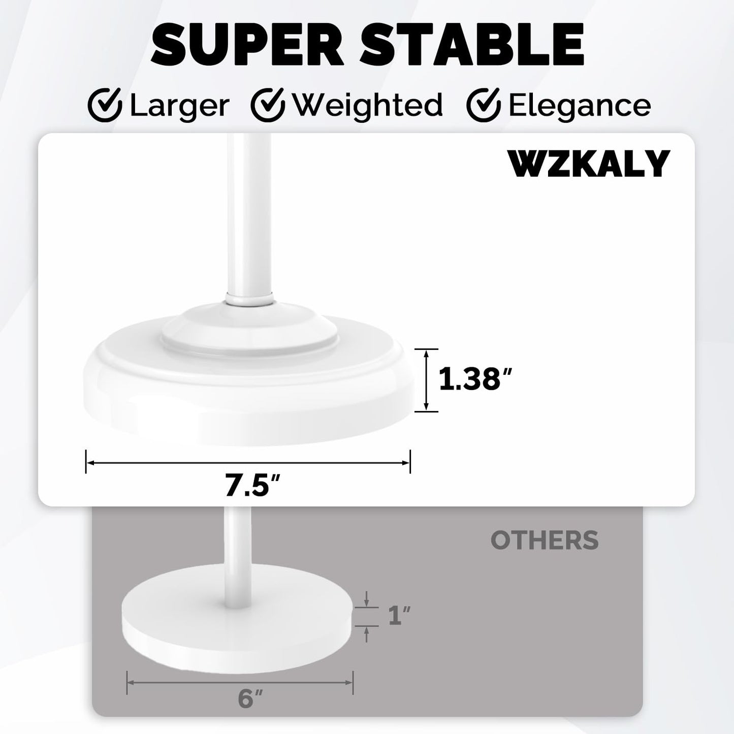 Toilet Paper Holder Stand, Brushed Nickel Toilet Paper Holder Free Standing, Post Pivoting Design & Stable Weighted Base SUS304 Stainless Steel for Bathroom(Mega Roll)