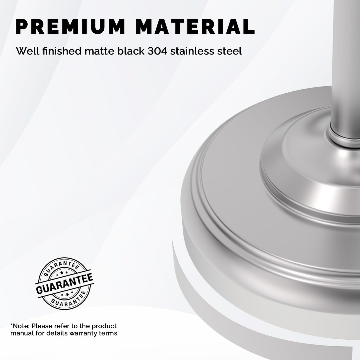 Toilet Paper Holder Stand, Brushed Nickel Toilet Paper Holder Free Standing, Post Pivoting Design & Stable Weighted Base SUS304 Stainless Steel for Bathroom(Mega Roll)