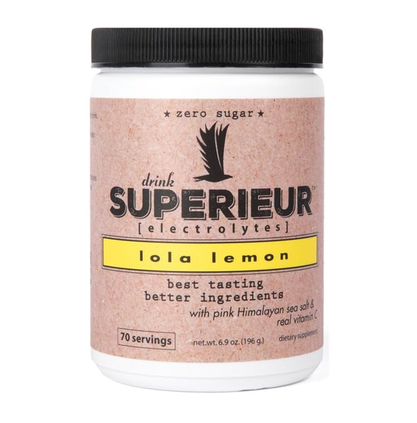 Superieur Electrolytes–Plant Based Electrolyte Supplement w/Sea Minerals for Hydration & Recovery–Keto Friendly, Non-GMO, Zero Sugar, Vegan Healthy Sports Drink Powder–Strawberry Lemon(70 Serv)