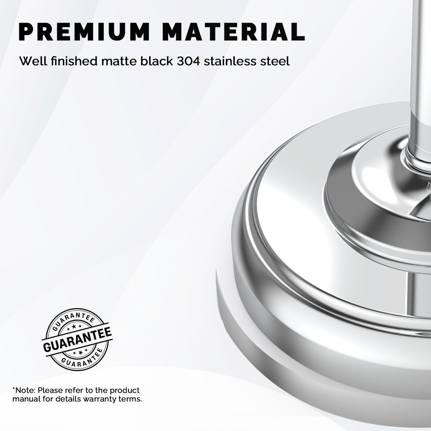 Toilet Paper Holder Stand, Brushed Nickel Toilet Paper Holder Free Standing, Post Pivoting Design & Stable Weighted Base SUS304 Stainless Steel for Bathroom(Mega Roll)