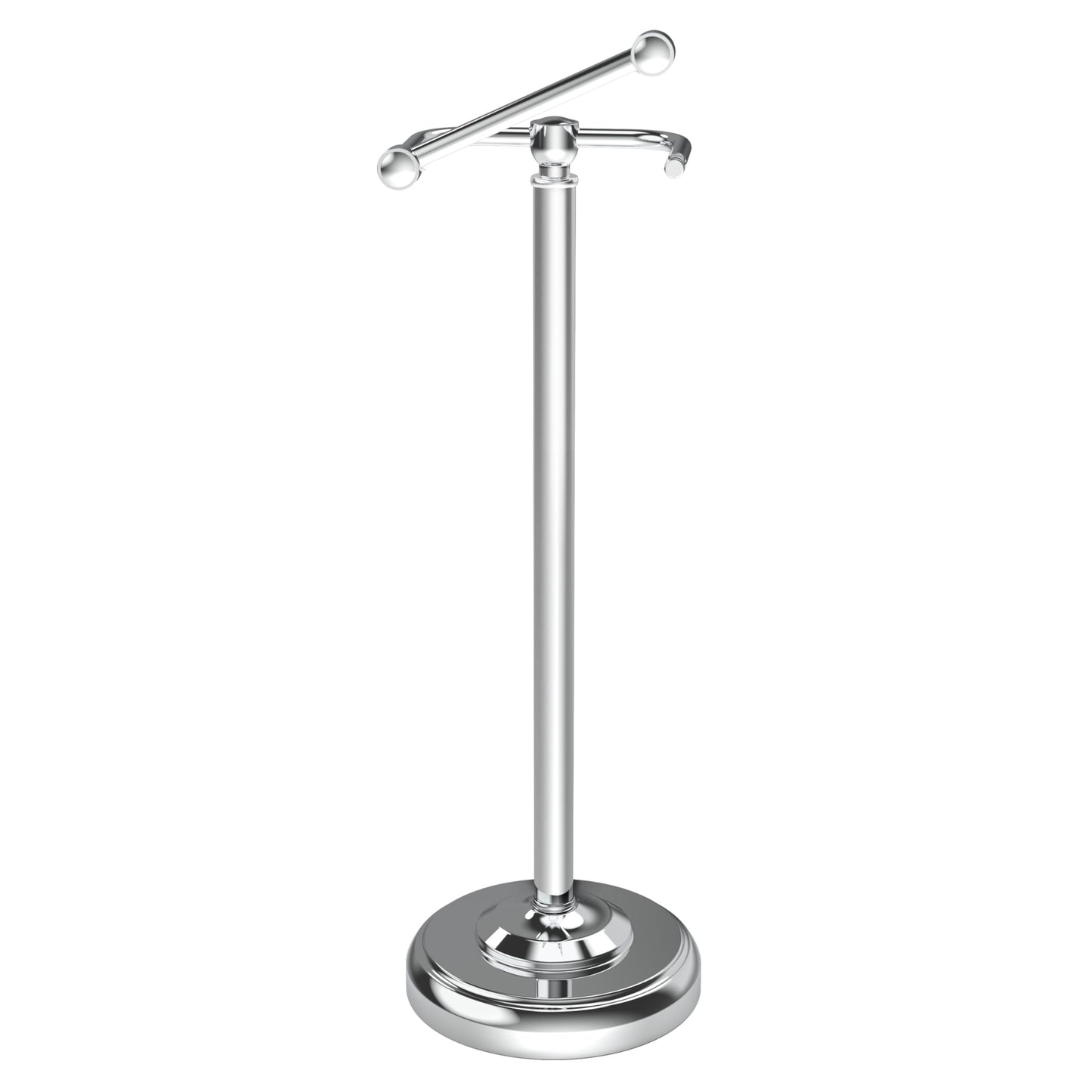 Toilet Paper Holder Stand, Brushed Nickel Toilet Paper Holder Free Standing, Post Pivoting Design & Stable Weighted Base SUS304 Stainless Steel for Bathroom(Mega Roll)