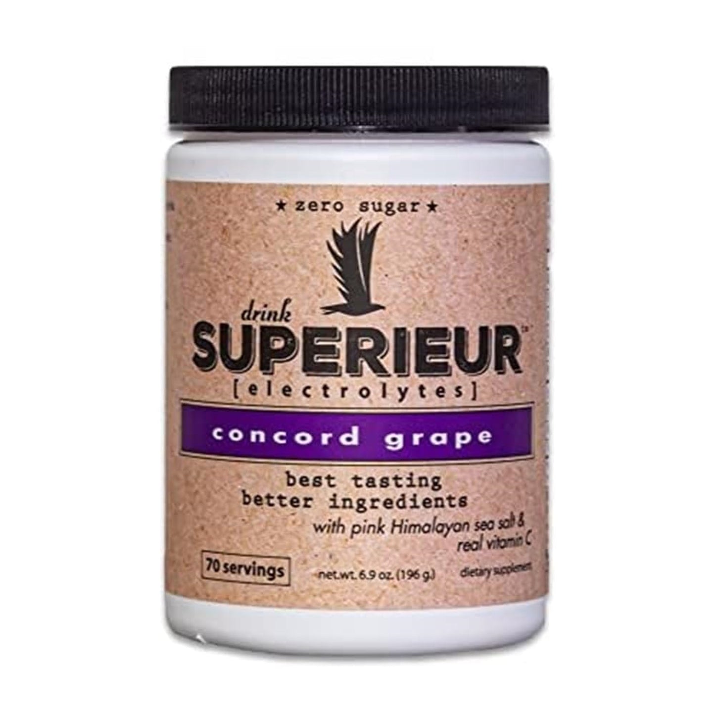 Superieur Electrolytes–Plant Based Electrolyte Supplement w/Sea Minerals for Hydration & Recovery–Keto Friendly, Non-GMO, Zero Sugar, Vegan Healthy Sports Drink Powder–Strawberry Lemon(70 Serv)