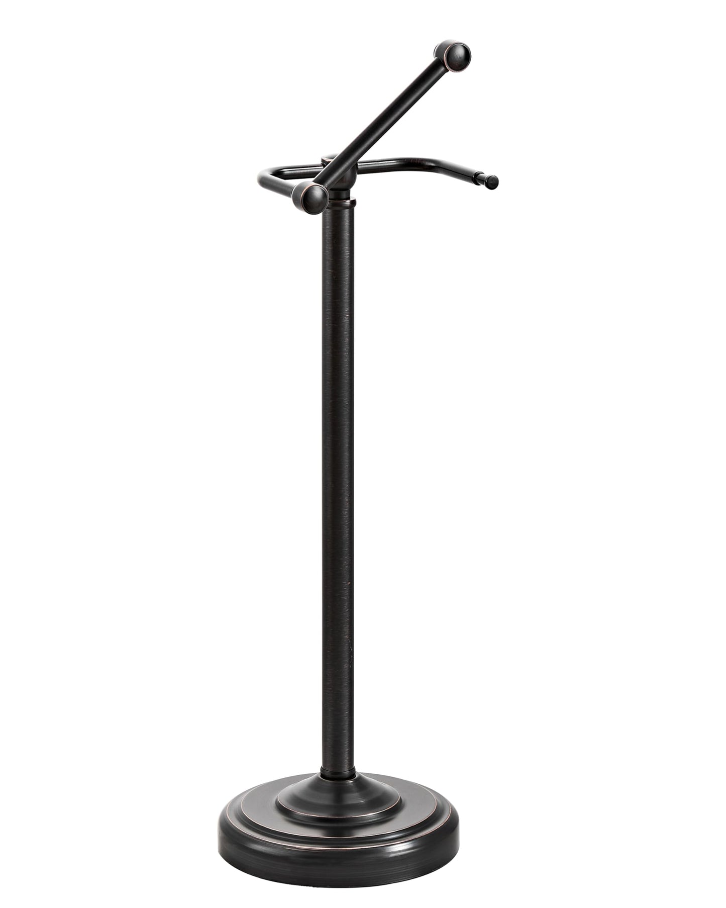 Toilet Paper Holder Stand, Brushed Nickel Toilet Paper Holder Free Standing, Post Pivoting Design & Stable Weighted Base SUS304 Stainless Steel for Bathroom(Mega Roll)