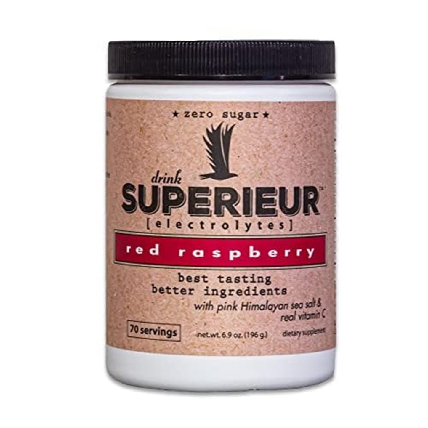 Superieur Electrolytes–Plant Based Electrolyte Supplement w/Sea Minerals for Hydration & Recovery–Keto Friendly, Non-GMO, Zero Sugar, Vegan Healthy Sports Drink Powder–Strawberry Lemon(70 Serv)