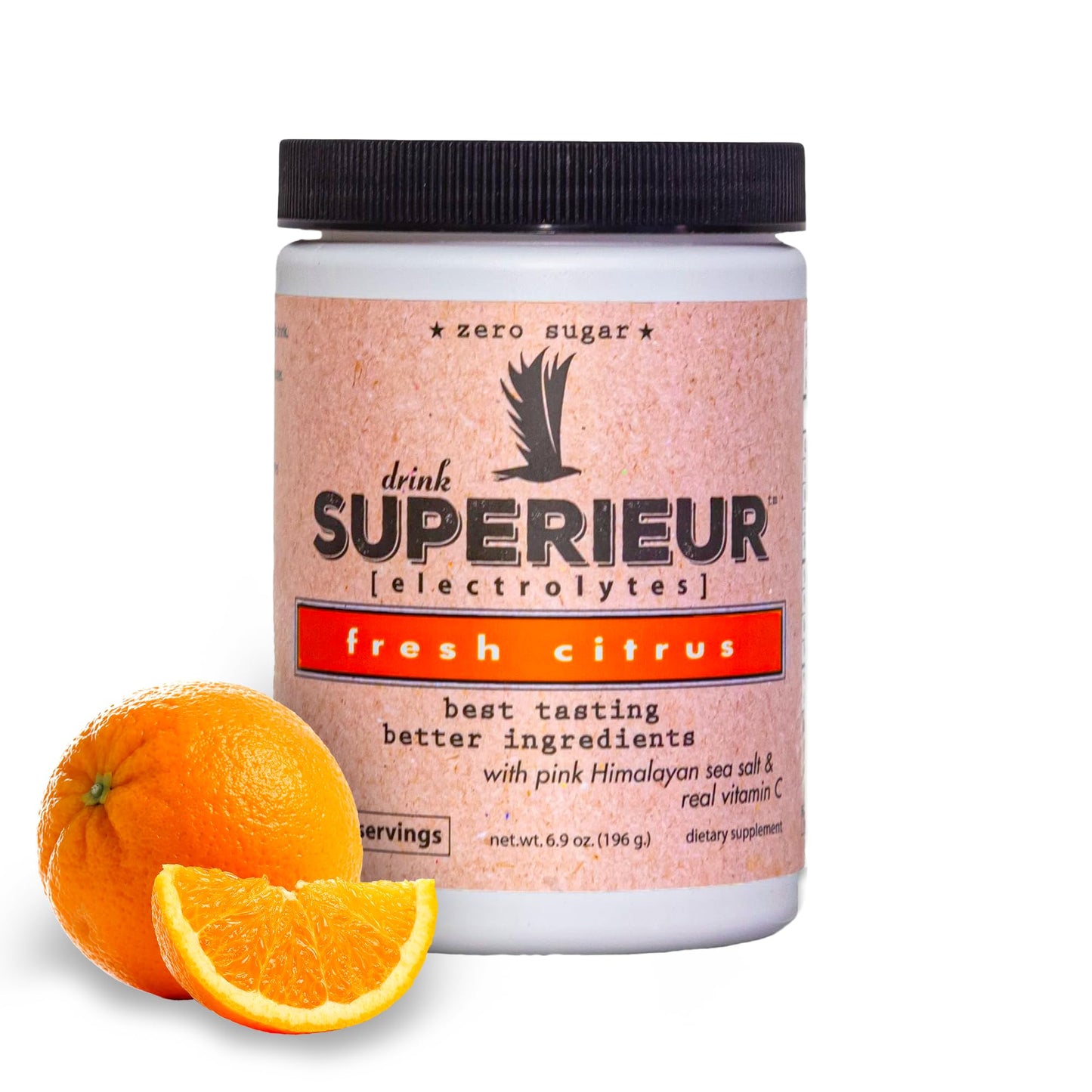 Superieur Electrolytes–Plant Based Electrolyte Supplement w/Sea Minerals for Hydration & Recovery–Keto Friendly, Non-GMO, Zero Sugar, Vegan Healthy Sports Drink Powder–Strawberry Lemon(70 Serv)