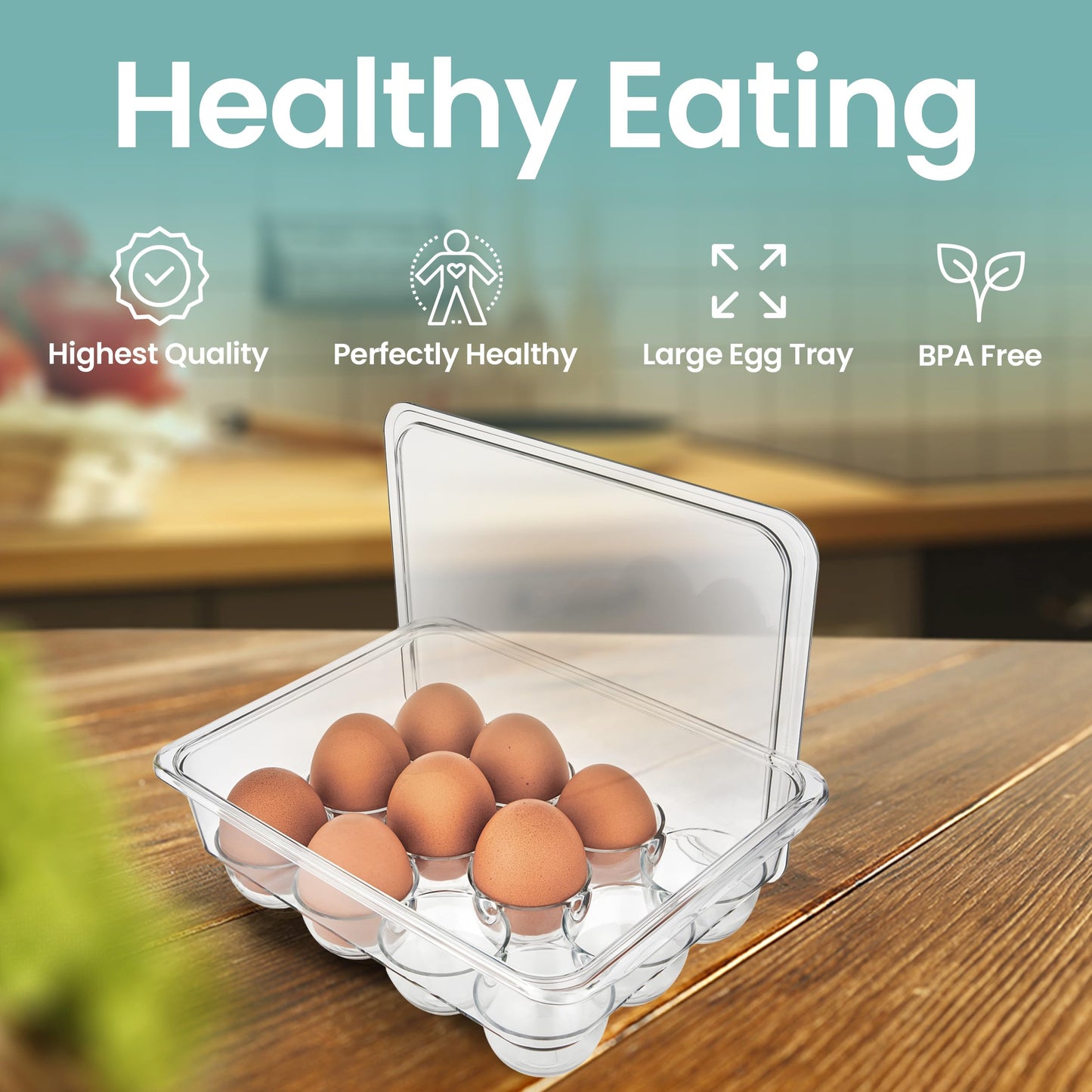 Home Intuition Round Plastic Clear Lazy Susan Turntable Food Storage Container for Kitchen (9" Round, 1 Pack)
