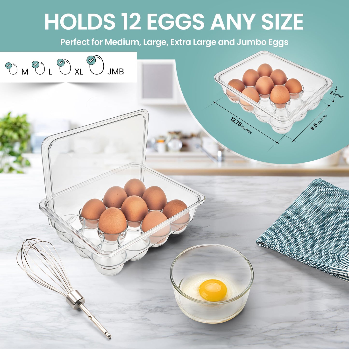 Home Intuition Round Plastic Clear Lazy Susan Turntable Food Storage Container for Kitchen (9" Round, 1 Pack)