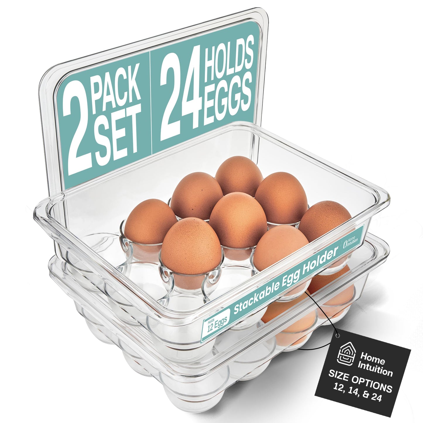 Home Intuition Round Plastic Clear Lazy Susan Turntable Food Storage Container for Kitchen (9" Round, 1 Pack)