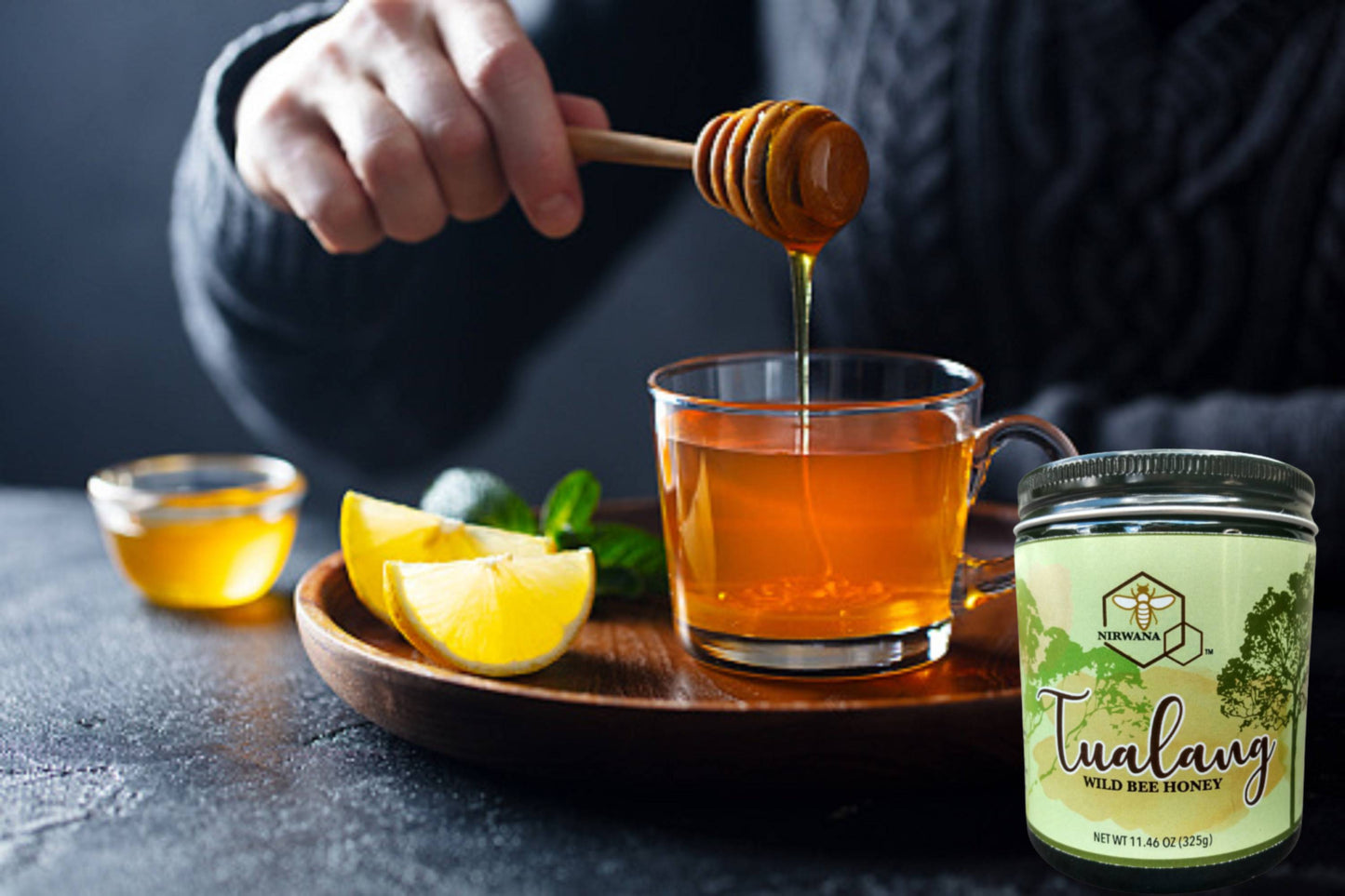 FortuneHoney.com - Tualang Raw Wild Bee Honey • Apis Dorsata • Multifloral • Unpasteurized • 11.46 oz