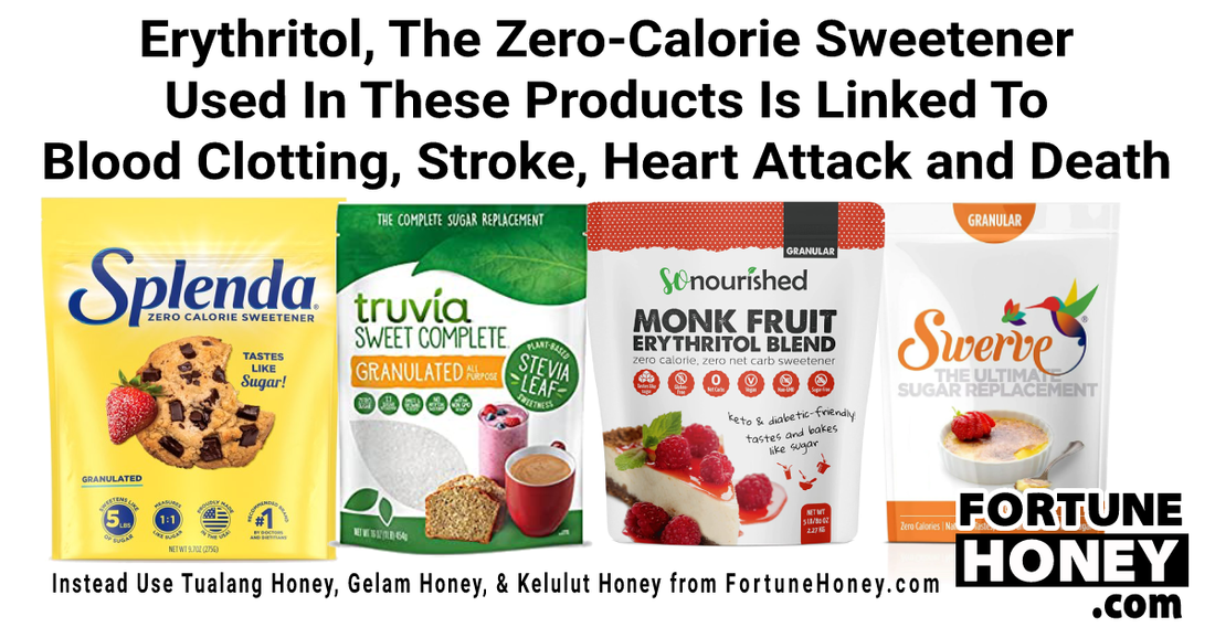 Erythritol, Zero-Calorie Sweetener (Found In Splenda, Truvia, Monk Fruit, Swerve, And More) Linked To Blood Clots, Heart Attack, Stroke, And Death, Study Finds