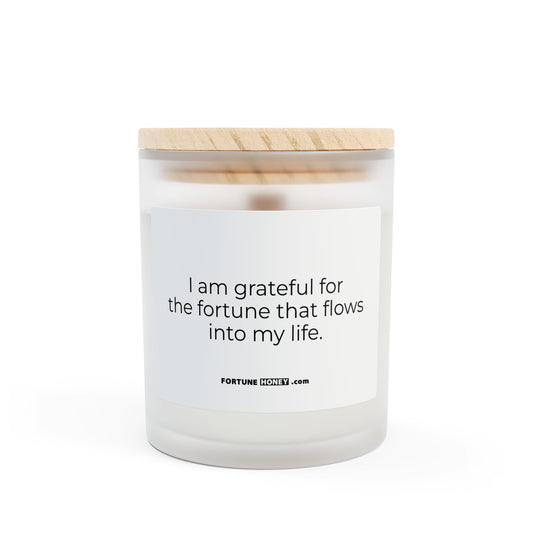 Gratitude Frosted Glass Candle - 11oz - Perfect Gift for Mindfulness and Self-Care