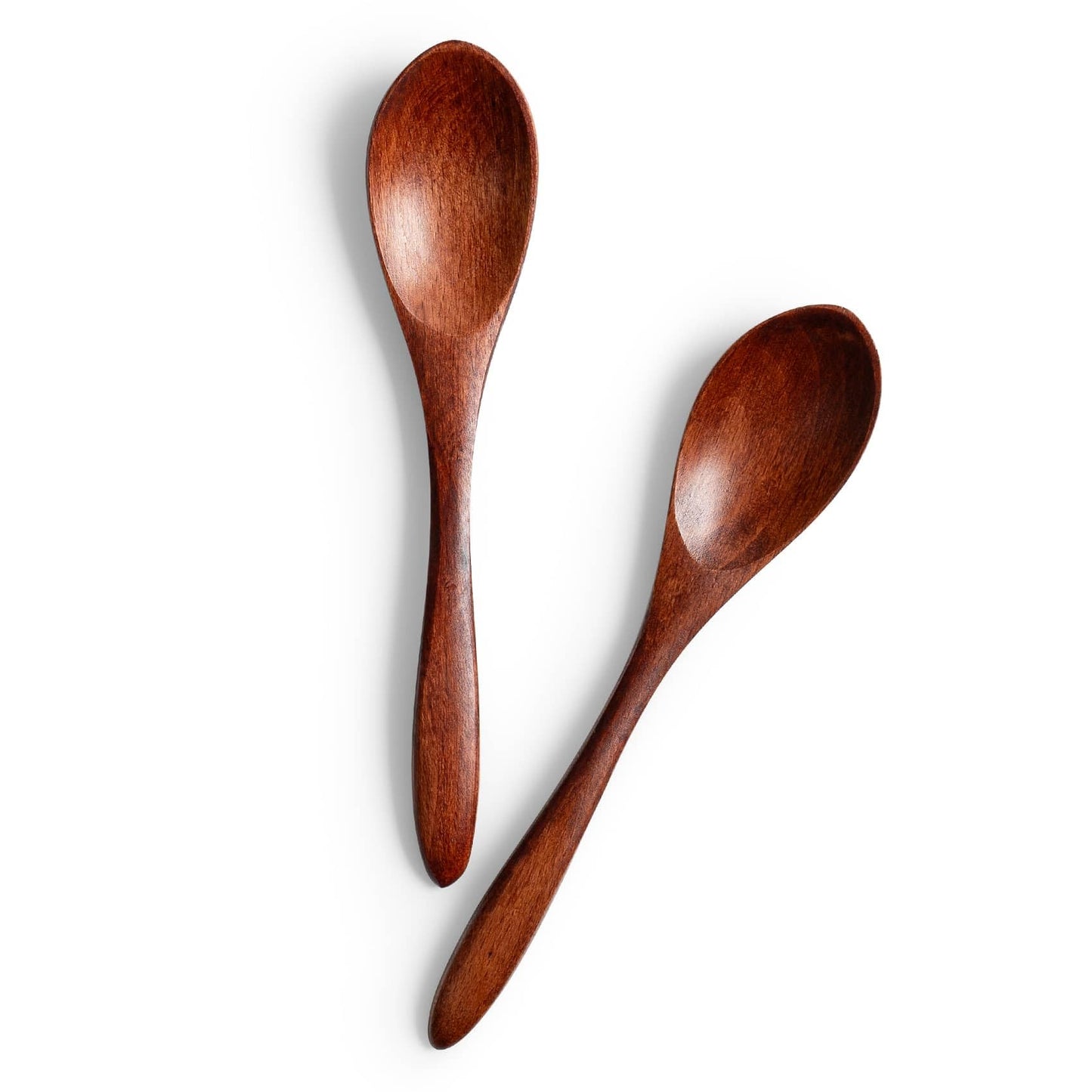 7 PCS Small Wooden Spoons, 5.8 Inch Honey Spoons for Tea, Acacia Wooden Honey Teaspoon for Coffee, Little Tiny Wood Spoons, Bamboo Table Spoon for stirring, Wooden Spoons for Utensils Set