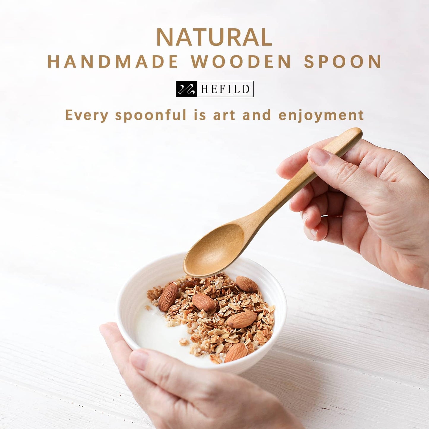 7 PCS Small Wooden Spoons, 5.8 Inch Honey Spoons for Tea, Acacia Wooden Honey Teaspoon for Coffee, Little Tiny Wood Spoons, Bamboo Table Spoon for stirring, Wooden Spoons for Utensils Set