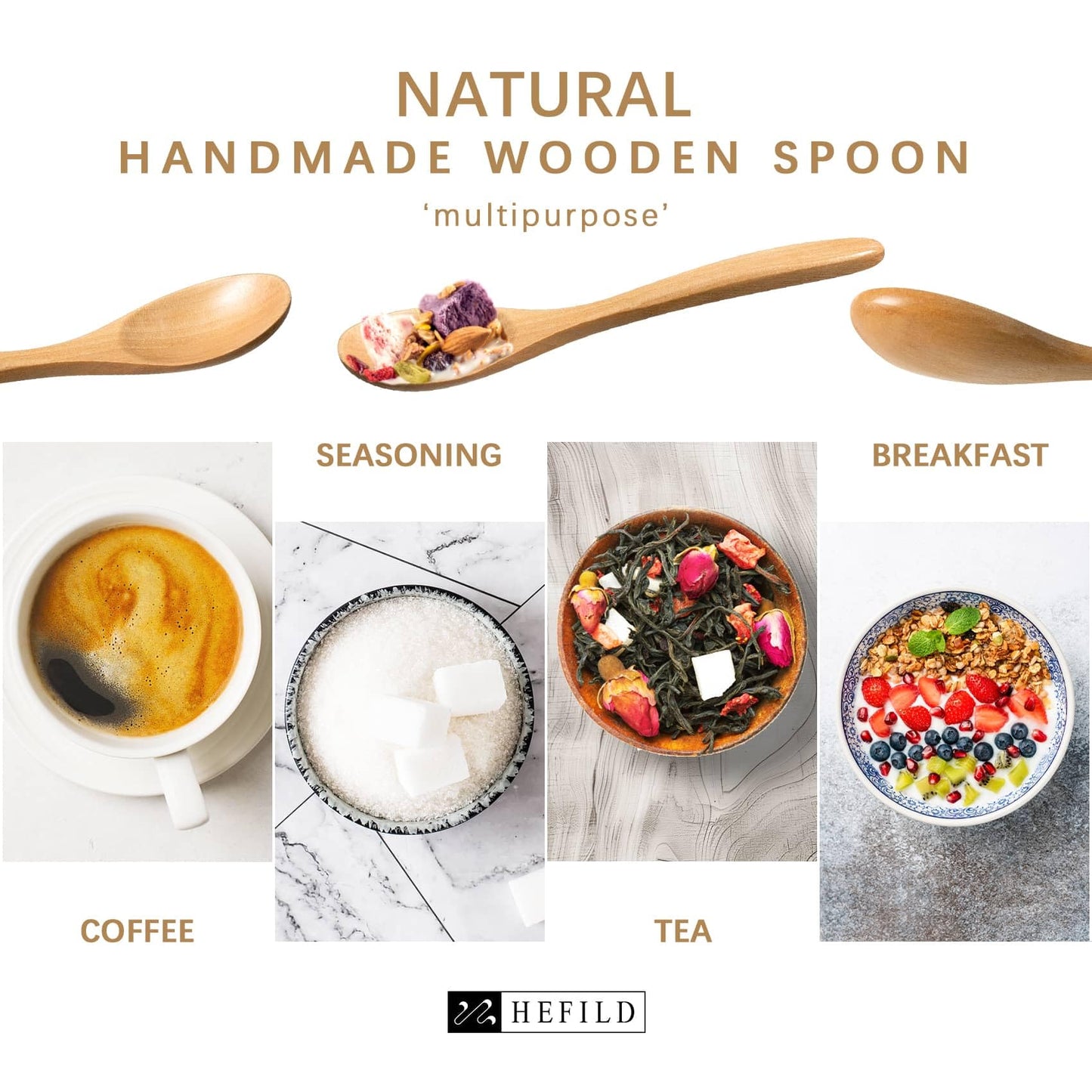 7 PCS Small Wooden Spoons, 5.8 Inch Honey Spoons for Tea, Acacia Wooden Honey Teaspoon for Coffee, Little Tiny Wood Spoons, Bamboo Table Spoon for stirring, Wooden Spoons for Utensils Set