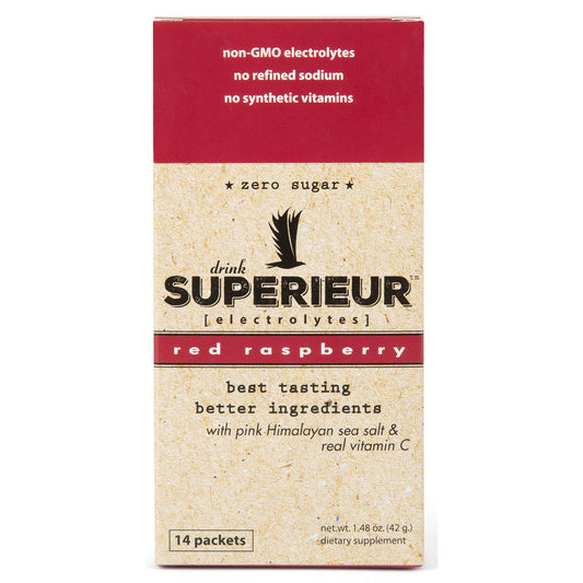 Superieur Electrolytes–Plant Based Electrolyte Supplement w/Sea Minerals for Hydration & Recovery–Keto Friendly, Non-GMO, Zero Sugar, Vegan Healthy Sports Drink Powder–Strawberry Lemon(70 Serv)