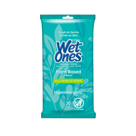 Wet Ones Plant Based Antibacterial Hand Wipes - Travel Wipes, 20 ct. (10 pack)